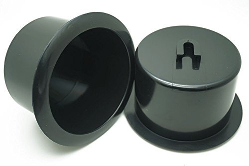 (Lot de 2) à encastrer Plastique Tasse Boisson Peut support Porte-gobelet Boisson Bouteille support support de fixation pour bateau de voiture Marine RV – Noir