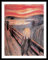 Edvard Munch Der Schrei Poster Kunstdruck Bild mit Alu Rahmen in schwarz