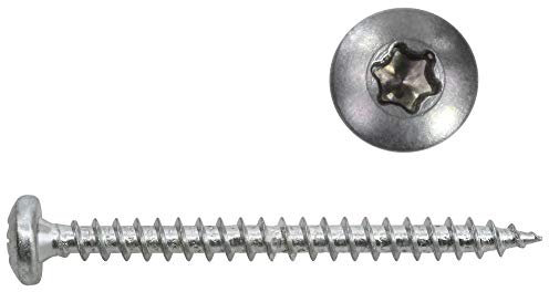 Panhead Schrauben Edelstahl 5x35 mm - 100 St. Vollgewinde Holzschrauben Torx A2