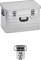 Enders Alubox 63 L mit Schloss Set - Aluminium Box 1 mm Wandstärke, spritzwasserdicht, stapelbar - Alukiste, Metallkiste, Metallbox mit Deckel - verwendbar als Transportbox, Werkzeugkiste, Lagerbox
