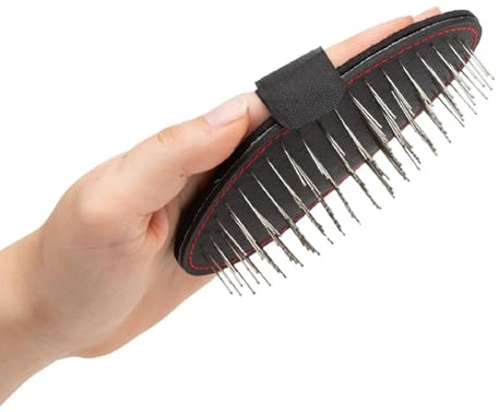 Mikki Dog, Puppy, Cat Grooming Palm Pad Glove Brush - Gentle Grooming - For Terriers and Wire Coats