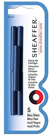 Sheaffer Skrip Fountain Pen Ink Cartridges Blue-Black - Pack of Five