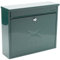 Burg-Wächter MB02G Sterling Post Box Green Elegance Briefkasten zur Wandmontage, verzinkter Stahl, abschließbar, wetterfest, grün, 36x31x10cm