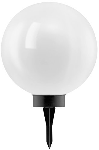 EGLO LED Aussen-Solar-Kugelleuchte/aus Kunststoff, schwarz/Kunststoff, weiß / 4 x 0.015W LED, warmweiß/inklusiv Leuchtmittel/Länge-63.5 cm/ø-30 cm 22444
