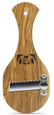 Valnerina Tartufi Herramienta Cortador Trufa de Madera de Olivo | Mandolina Guillotina Rebanada Trufas Trufera | Accesorio de cocina fundamental para trufa fresca