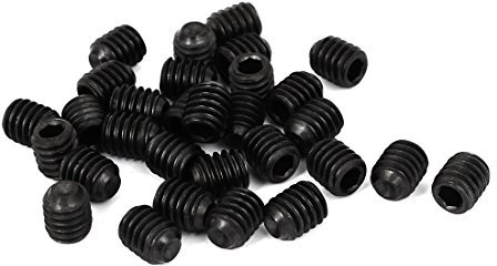 sourcing map 30Stk. Innensechskant Madenschrauben 5/16 Zoll-18 x 3/8 Zoll Gewinde 5mm Schwarz de