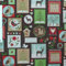Gardinenstoff Stoff Dekostoff Meterware Tiere Patchwork Weihnachten braun