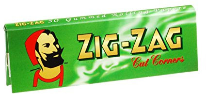 Zig Zag Vert Taille standard Cut Coin papier à rouler – 5 carnets par Trendz