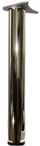 2 x 1100mm Adjustable Chrome Breakfast Bar Worktop Support Table Leg 60mm Diameter