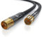 CSL - 0,5m Antennenkabel 8k 4k HDTV 135dB 75 Ohm - Premium Koaxialkabel - FullHD 4k UHD - Koax Stecker auf Koax Kupplung - DVB-T DVB-T2 DVB-C DVB-S DVB-S2 Radio UKW DAB DAB