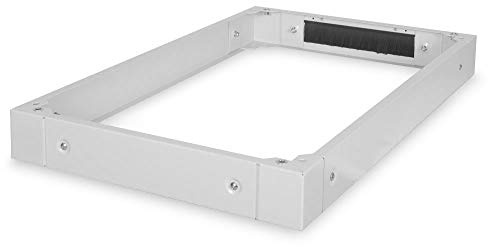 DIGITUS 10 cm Sockel für Unique Serverschränke von DIGITUS, 60 x 100 cm, auf 20 cm Höhe erweiterbar, Stauraum für Kabelüberlängen, Grau