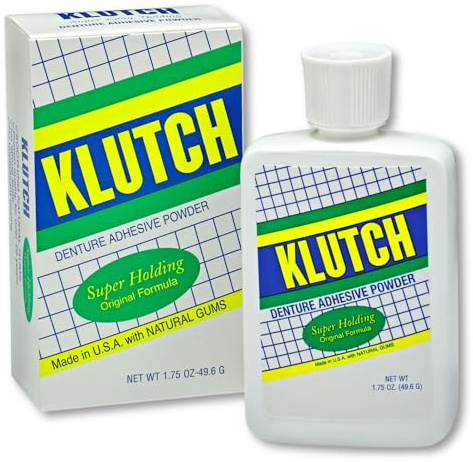 Klutch Denture Adhesive Powder, 1.75 Ounces