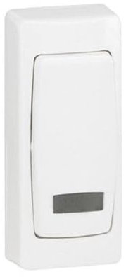 Legrand 086088 Poussoir à Voyant Appareillage Saillie Complet Version Étroite