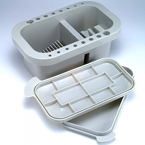 Jakar : Rectangular brush tub with integrated palette in lid. Ref 6552