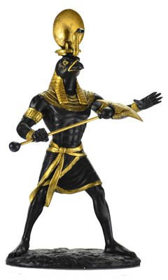 Raven Blackwood 25,4 cm Ägyptische RA Handbemalt Statue