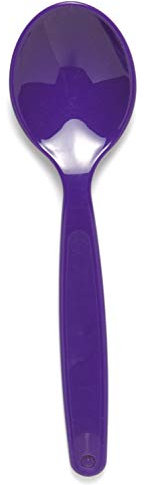 Harfield Small Purple Dessert Spoon (17cm) - Pack of 10 HQ Polycarbonate Plastic