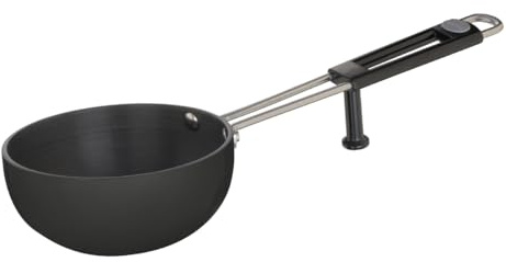 Prestige Hard Anodised Cookware Stunning Looks And Durable Tadka Pan (Hard-Anodised, In-Built Stand, Sturdy Handle 130 mm)