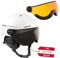 Black Crevice Skihelm Arlberg mit 2 Visier, Carbon weiß/grau, M/L (58-61)