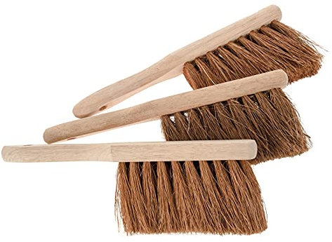 SIDCO Handfeger Kokos 3 x Handbesen Naturborste Natur Kehrbesen Kokoshandfeger Garten