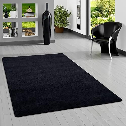Snapstyle Hochflor Shaggy Teppich Palace Schwarz in 24 Größen