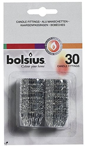 BOLSIUS Kerzenfassung, Aluminium, Silber
