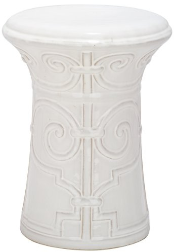 Safavieh Castle Gardens Collection Imperial Garden White Ceramic Garden Stool