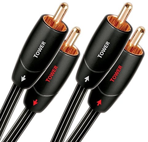 AudioQuest 5m Tower RCA cable de audio 2 x RCA Negro - Cables de audio (2 x RCA, 2 x RCA, Cobre, 5 m, Negro)