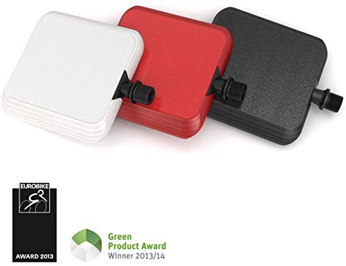 ® MOTOBICYCLES Flat Pedal von Moto für Urban Bikes Colour,Ultra-Flach, Ultra-Leicht, mit Super-Grip für Moderne City-Bikes, mit Austauschbarer Griptape Oberfläche (Weiß)