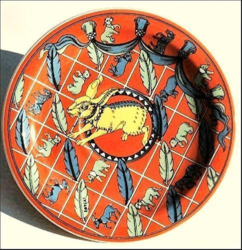 RABETTE (Grundfarbe rot) BOPLA Porzellan Unterteller 16cm aus der Serie Wildlife zu allen BOPLA Kaffee- oder Tee- Tassen 0,18l und zum Becher / MUG / Maxitasse 0,30l) auch MINI TELLER für alles Kleine und Feine - MINI ASSIETE - MINI PIATTO - MINI PLATE, SAUCER - MINI PLATO - 16 cm, 6-1/4 in. mircowellengeeignet, kältebeständig, ofenfest, spülmaschinenfest, gastronomiebewährtes Hartporzellan Schweizer Qualität. In verschiedenen Farbkombinationen bestellbar mit sehr schönen von namhaften Schweizer Künstlern gestalteten Dekoren. Einzelgewicht: 210g