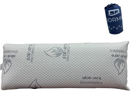 Dormio - Almohada viscoelástica con perfecta adaptabilidad al cuello, Tejido Aloe Vera, Termorregulable, Blanco, 105 cm