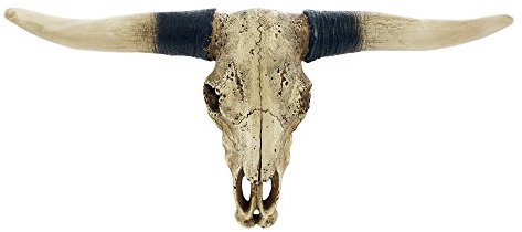 Pine Ridge Southwestern Stierkopf Longhorn Schädel Steer Rustikal Chic Wandbehang Texas Dekoration | Polyresin Hörner für Wand Skulptur Nachbildung echter gealtertes Finish braun