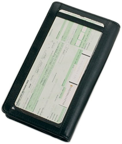 Alassio 41000 Reiseorganizer, Organizer aus Nappaleder, Etui für Bordkarten, Personalausweis, Reisepass, Kreditkarten und Führerschein, Lederorganizer, Lederetui schwarz, ca. 22,5 x 13 x 3 cm