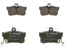 Bosch BP315 - Brake Pads Car Rear Axle - Bosch Quality - Reduced Noise and Dust - ECE-R90 Certified - Copper-Free - 1 Set of 4 Pads - With Accessories