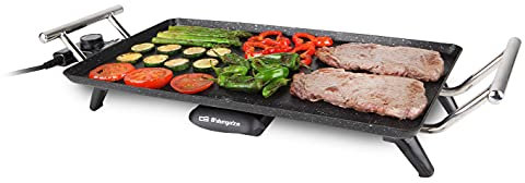 Orbegozo TBC 3500 - Tabla de asado, revestimiento cerámico, termostato regulable, asas de tacto frío, bandeja recoge grasas, 2400 W