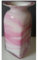 Oberstdorfer Glashütte Vase eckige farbige Glasvase rosa Weiss marmoriert dekorative Kristallglas Blumenvase mundgeblasen Höhe ca. 15 cm