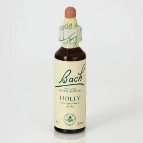 Bach - Flor de Bach Holly, Complemento Alimenticio, 20 ml | Extracto de Acebo (Holly), Ayuda para la Gestión de Emociones, Indulgencia, Uso Diario, Formato Gotas, Adultos, 20 ml