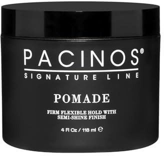Pacinos Pomade - Flexible Hold, Frizz Control - High Shine Pomade for All Hair Types - 4oz