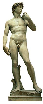 Advanced Graphics Pappaufsteller in Lebensgröße, Motiv: Italien, Pappe, Statue of David, Einheitsgröße