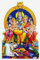 Crafts of India Lord Shiva with Parvati and Baby Ganesha Hindu God Sticker (Size 8 x 7 Inches)