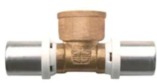 Raccord à té F 3/4x26mm pour tuyau multicouche à pressage