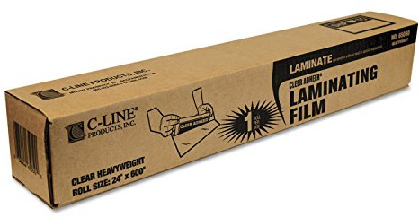 C-Line 65050 Cleer Adheer Self-Adhesive Laminating Film, 2 mil, 24-Inch x 50 ft. Roll
