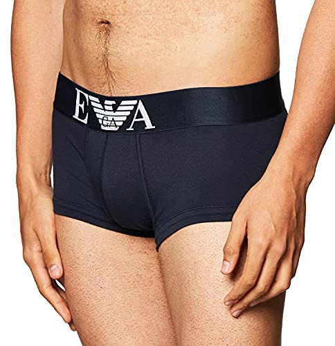 Emporio Armani Herren Baumwolle Stretch Trunk, Marineblau, Medium