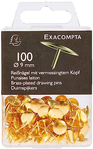 Reißnägel Kopf a Messing 100St sw