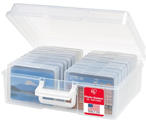 Iris KP-XLPHO Photo Keeper Foto-Organizer Hüllen Aufbewahrungsbehälter Box für Fotos, Polypropylen, farblos, Clear - XL