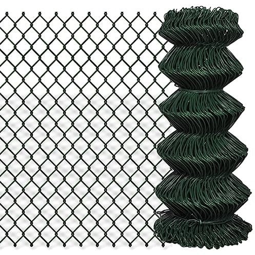 vidaXL Maschendraht Zaun 0,8x15 m Grün Maschinengeflecht Drahtzaun Gartenzaun