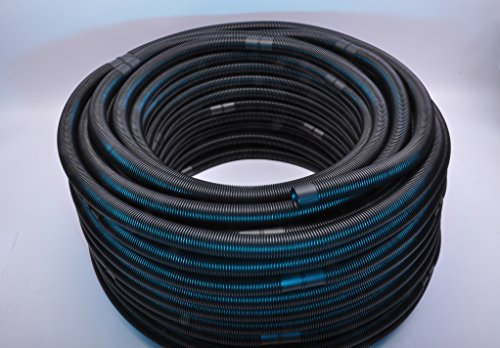 Pool-Profi24.de Poolschlauch ⌀32 mm Schwimmbadschlauch mit Muffen, Pumpenschlauch für Schwimmbecken, Saugschlauch, Solarschlauch (schwarz, 12m, 32mm)