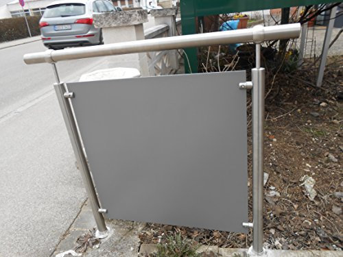 Handlauf Geländer mit 3 mm Alu Edelstahl Handlauf Geländer für Treppen Brüstung Balkon mit Querstab Querstange