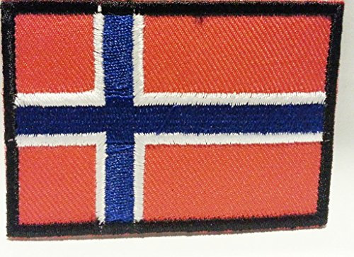 B2SEE Toppa Norvegia Bandiera Norvegia Toppa Adesiva Toppa Stoffa x 6 cm