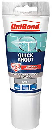 UniBond Triple Protect Anti-Mould Wall Tile Grout Tube - Grey