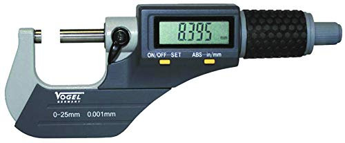 Vogel Germany Digital Messschieber (Messbereich 25-50 mm / 1-2 inch, LCD-Anzeige, Gewinde ø 22 mm, inkl. Batterie) 231062